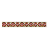 Geometrisches Ethnic Tribal Native Red Brown Muste Ripsband (Vorderseite)