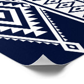 Geometrisches ethnisch orientalisches nahtloses Mu Poster (Ecke)