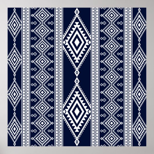 Geometrisches ethnisch orientalisches nahtloses Mu Poster (Vorne)