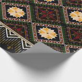 Geometrisches ethnisches Muster nahtlos Geschenkpapier (Ecke)