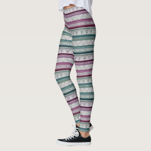 geometrisches ethnisches Stammesmuster der amerika Leggings