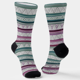 geometrisches ethnisches Stammesmuster der amerika Socken