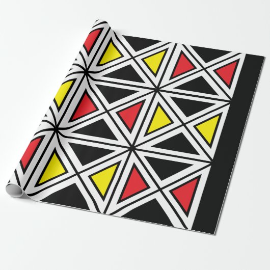 Geometrisches ethnisches Stammmuster Geschenkpapier (Ungerollt)