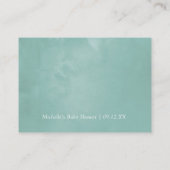 Geometrisches Eukalyptus Baby Duwer Diaper Raffel Begleitkarte (Rückseite)