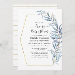 Geometrisches Eukalyptus-Blätter-Laufwerk Einladung