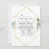 Geometrisches Eukalyptus-Brautparty nach Mail Einladung (Vorderseite)