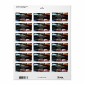 Geometrisches Eyeshadow Makeup Adressaufkleber (Vorne)