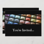 Geometrisches Eyeshadow Makeup Einladung (Vorne/Hinten)