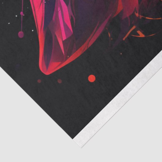 Geometrisches Faceted Wolf Decoupage Paper Seidenpapier (Ausschnitt)