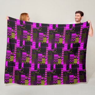 Geometrisches Farbblock-Motiv Modernes Wurfkissen Fleecedecke