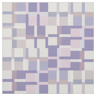 Geometrisches Farbblockmuster - Lila und Latte Stoff