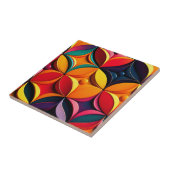 Geometrisches farbiges Blumenwerk Fliese (Seite)