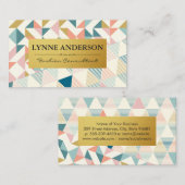 Geometrisches, farbiges Dreiecksmuster Visitenkarte (Vorne/Hinten)