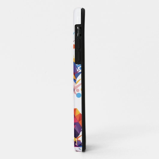 Geometrisches, farbiges Löwendesign Case-Mate iPhone Hülle (Hinten/Links)