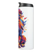 Geometrisches, farbiges Löwendesign Thermosbecher (Nach rechts gedreht)