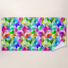 Geometrisches, farbiges Strandtuch