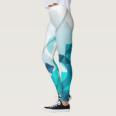 Geometrisches Farbverlauf in blauen Leggings (Links)