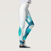 Geometrisches Farbverlauf in blauen Leggings (Rechts)