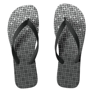 Geometrisches Farbverlaufsmuster Schwarz/Weiß Badesandalen