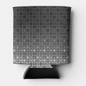 Geometrisches Farbverlaufsmuster Schwarz/Weiß Dosenkühler (Vorderseite)