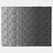 Geometrisches Farbverlaufsmuster Schwarz/Weiß Fleecedecke (Vorderseite (Horizontal))