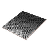 Geometrisches Farbverlaufsmuster Schwarz/Weiß Fliese (Seite)