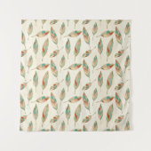 Geometrisches Feder-Muster SüdwestGeo-Schritt-| Wandteppich (Vorderseite (Horizontal))