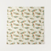 Geometrisches Feder-Muster SüdwestGeo-Schritt-| Wandteppich (Vorderseite)