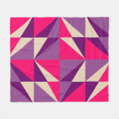 Geometrisches, fettrosa und Lila Muster Fleecedecke (Vorderseite (Horizontal))