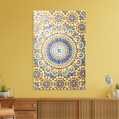 Geometrisches Fliesenmuster, Marokko Leinwanddruck (Insitu (Wohnzimmer))