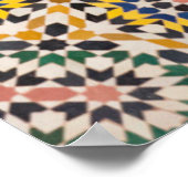 Geometrisches Fliesenmuster, Marokko Poster (Ecke)