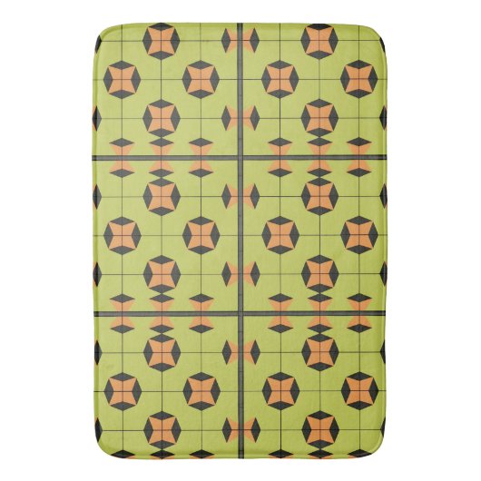 Geometrisches Fliesenmuster mit hellen Farben Badematte (Vorderseite Vertikal)