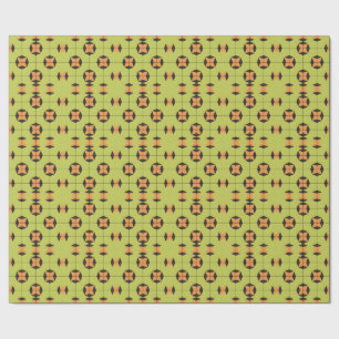 Geometrisches Fliesenmuster mit hellen Farben Geschenkpapier