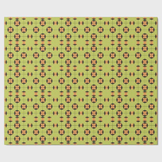 Geometrisches Fliesenmuster mit hellen Farben Geschenkpapier (Saum)