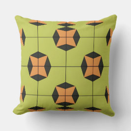 Geometrisches Fliesenmuster mit hellen Farben Kissen