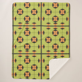 Geometrisches Fliesenmuster mit hellen Farben Sherpadecke