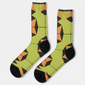 Geometrisches Fliesenmuster mit hellen Farben Socken (Linkes Detail)