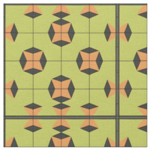 Geometrisches Fliesenmuster mit hellen Farben Stoff