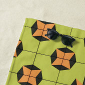 Geometrisches Fliesenmuster mit hellen Farben Strandtuch (Beispiel)