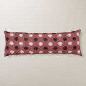 Geometrisches floral Modernes Abstraktes Rotes Sch Seitenschläferkissen (Rückseite)