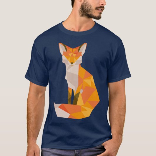 Geometrisches Fo Retro T-Shirt (Vorderseite)