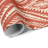 Geometrisches Folklore-Ornament mit Wellen. Orient Geschenkpapier (Rolleneckpunkt)