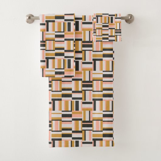 Geometrisches Form-Muster Badhandtuch Set (Insitu)