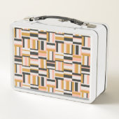 Geometrisches Form-Muster Metall Brotdose (Rückseite)