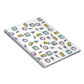 Geometrisches Form-Muster-Pastellmonogramm Notizblock (Rechte Seite)