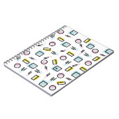 Geometrisches Form-Muster-Pastellmonogramm Notizblock (Linke Seite)
