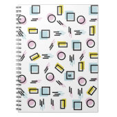 Geometrisches Form-Muster-Pastellmonogramm Notizblock (Vorderseite)
