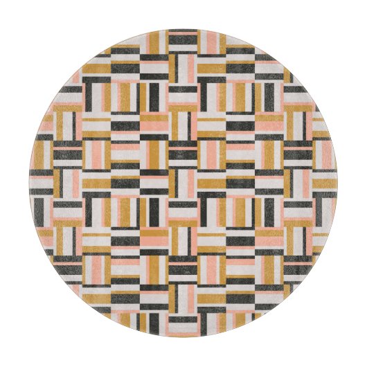 Geometrisches Form-Muster Schneidebrett (Vorderseite)