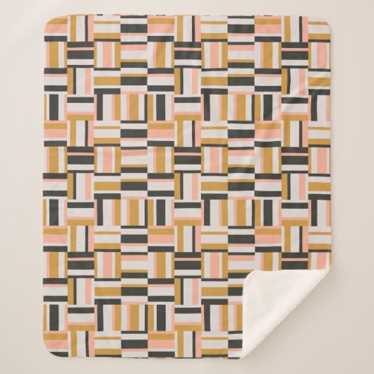 Geometrisches Form-Muster Sherpadecke (Vorderseite)