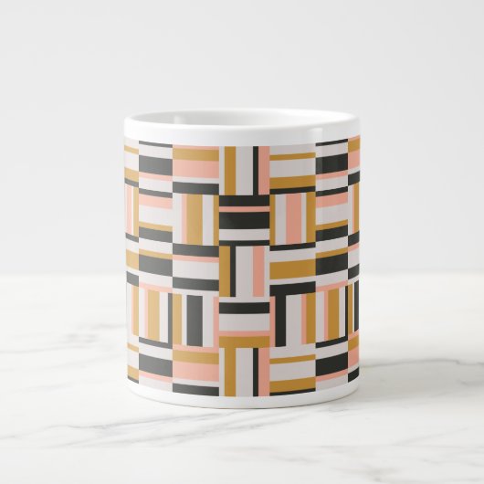 Geometrisches Formmuster Jumbo-Tasse (Vorderseite)